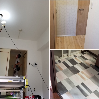 6月リフォーム内装工事　クロス・クッションフロア